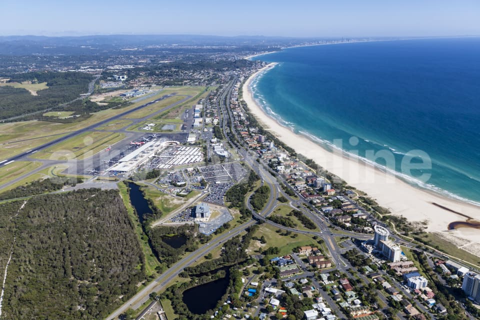 Aerial Image of Gold Coast Airport To Mermaid Beach