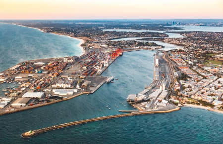 Aerial Image of SUNSET FREMANTLE PORT