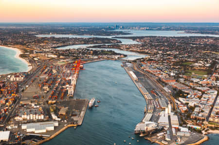 Aerial Image of SUNSET FREMANTLE PORT