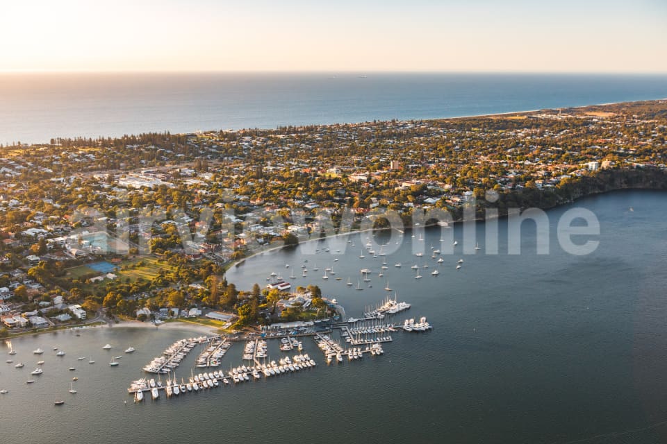 Aerial Image of Sunset Peppermint Grove