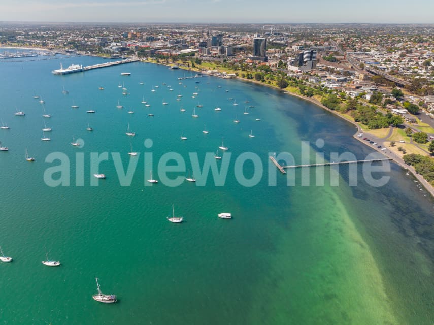 Aerial Image of Geelong and Corio Bay