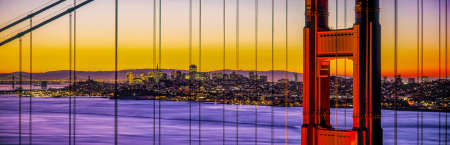 Aerial Image of GOLDEN GATE BRIDGE DAWN, CA_USA
