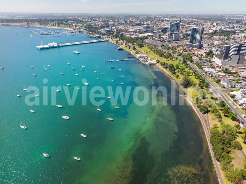 Aerial Image of Geelong and Corio Bay