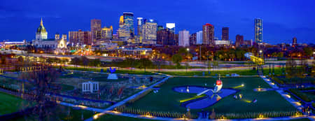 Aerial Image of MINNEAPOLIS DUSK,MN