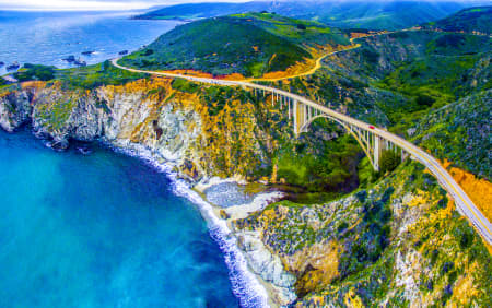 Aerial Image of BIXBY BRIDGE, MONTEREY, CALIFORNIA