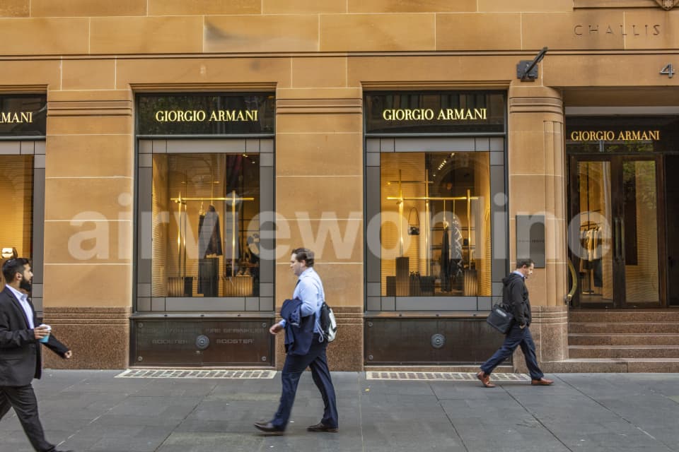 Aerial Image of Martin Place Luxury Shopping