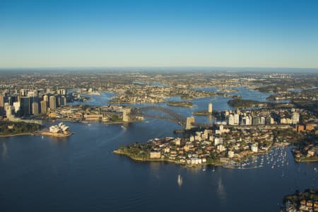 Aerial Image of SYDNEY HARBOUR DAWN