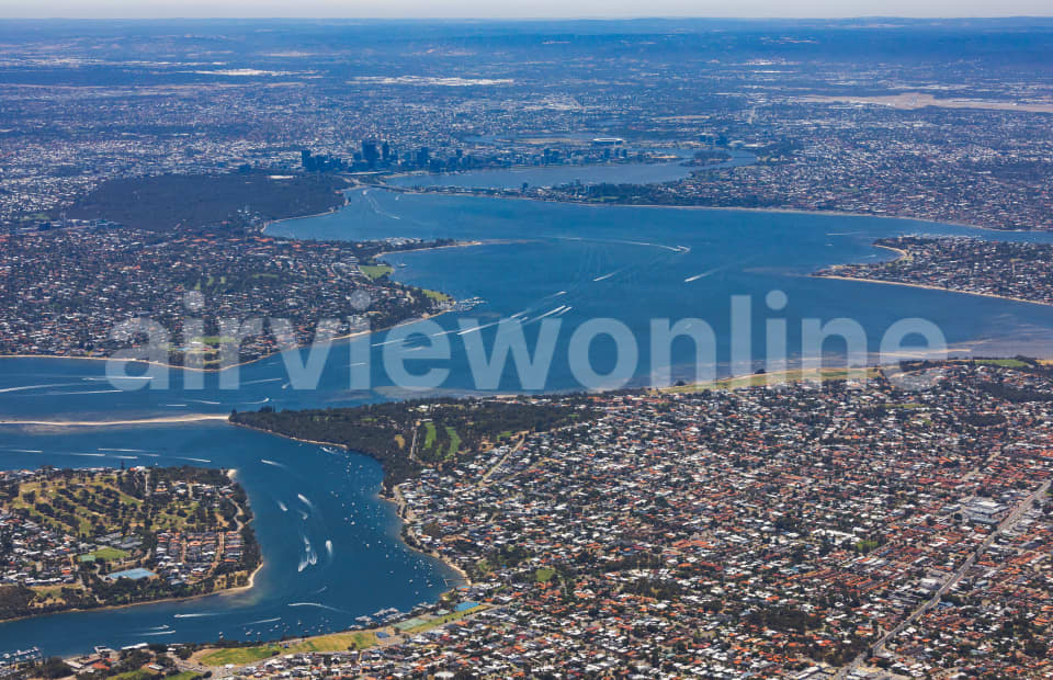 Aerial Image of Bicton towards Perth CBD