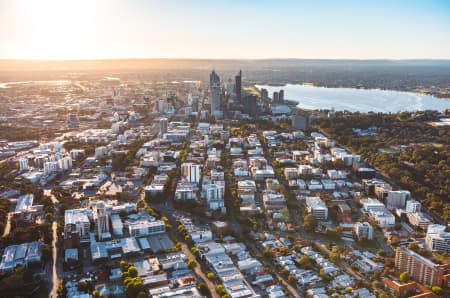 Aerial Image of WEST PERTH SUNRISE