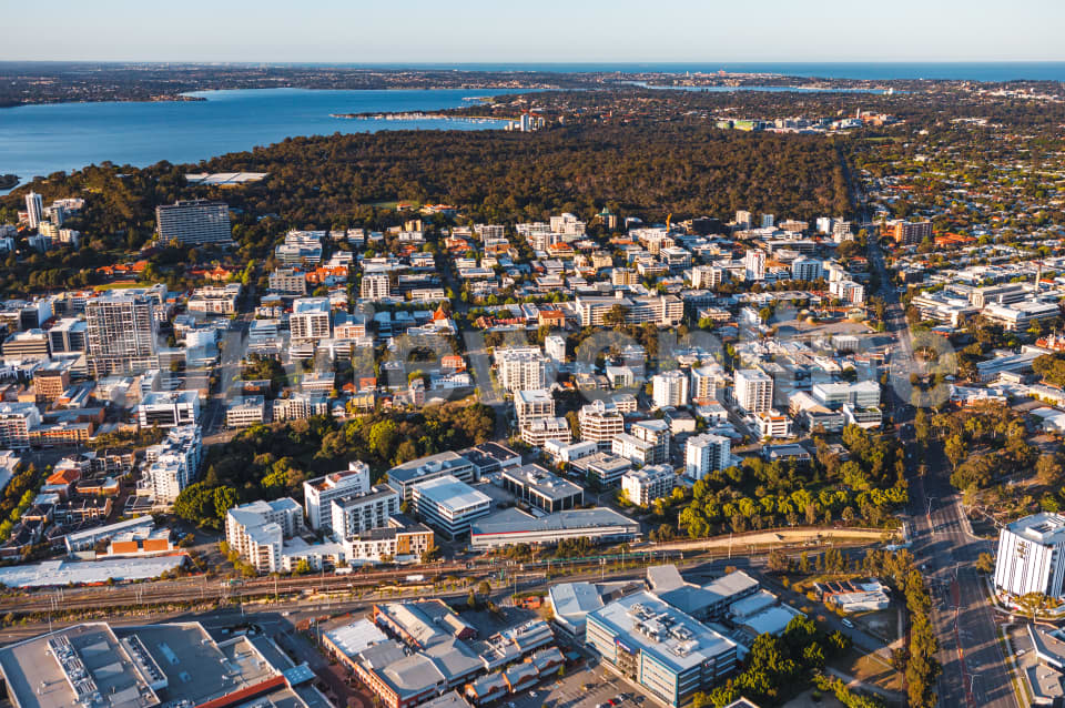 Aerial Image of West Perth Sunrise
