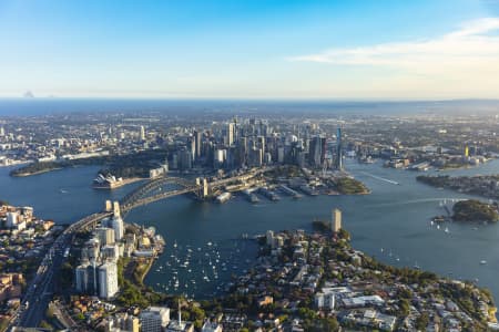 Aerial Image of MILSONS POINT GOLDEN LIGHT