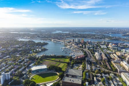 Aerial Image of ANZAC BRIDGE GOLDEN LIGHT