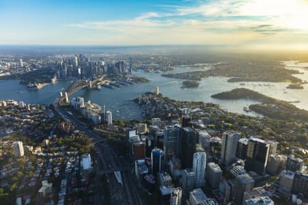 Aerial Image of NORTH SYDNEY GOLDEN LIGHT