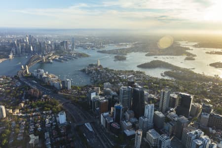 Aerial Image of NORTH SYDNEY GOLDEN LIGHT