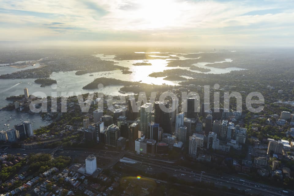 Aerial Image of North Sydney Golden Light