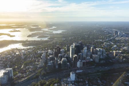 Aerial Image of NORTH SYDNEY GOLDEN LIGHT