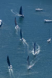 Aerial Image of SAIL BOATS ON THE SPIT