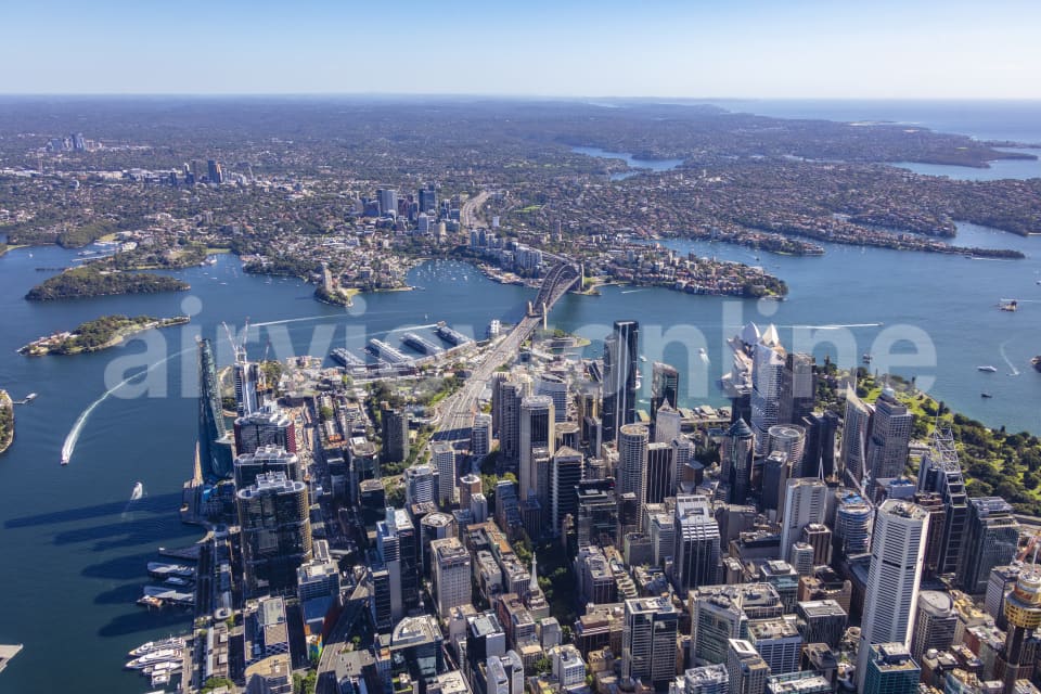 Aerial Image of Sydney CBD looking north