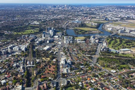Aerial Image of ARNCLIFFE AND WOLLI CREEK TO SYDNEY CBD