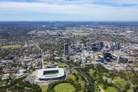 Aerial Image of PARRAMATTA CBD AND STADIUM 2020