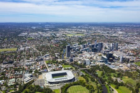 Aerial Image of PARRAMATTA CBD AND STADIUM 2020
