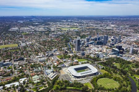 Aerial Image of PARRAMATTA CBD AND STADIUM 2020