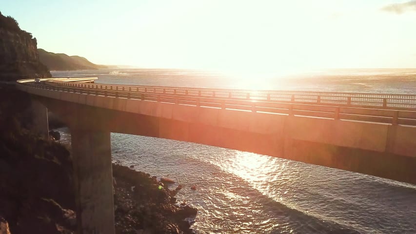 Aerial Image of SEA CLIFF BRIDGE DAWN