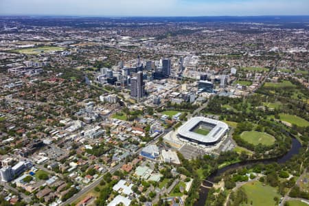 Aerial Image of PARRAMATTA CBD AND STADIUM 2020