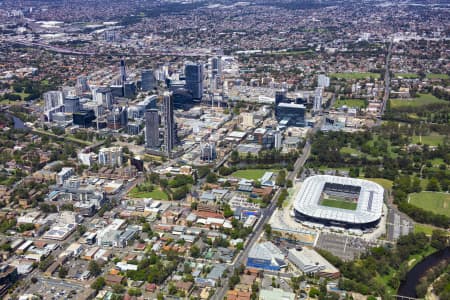 Aerial Image of PARRAMATTA CBD AND STADIUM 2020