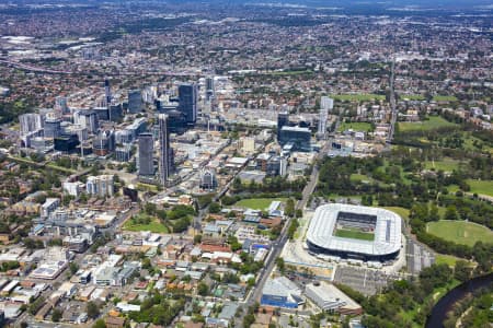 Aerial Image of PARRAMATTA CBD AND STADIUM 2020