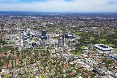 Aerial Image of PARRAMATTA CBD AND STADIUM 2020