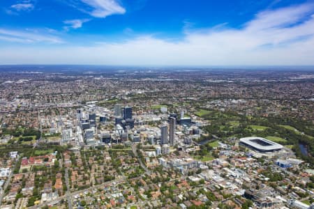 Aerial Image of PARRAMATTA CBD AND STADIUM 2020