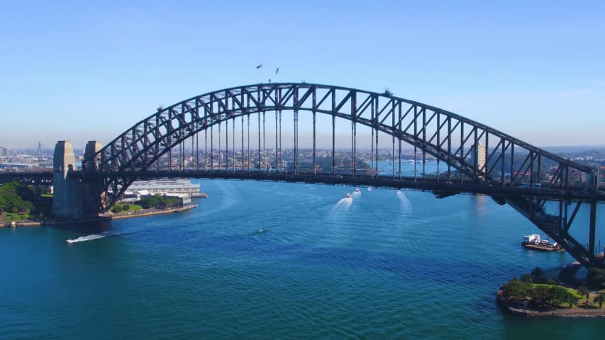 Aerial Image of SYDNEY HARBOUR BRIDGE LOOKING WEST