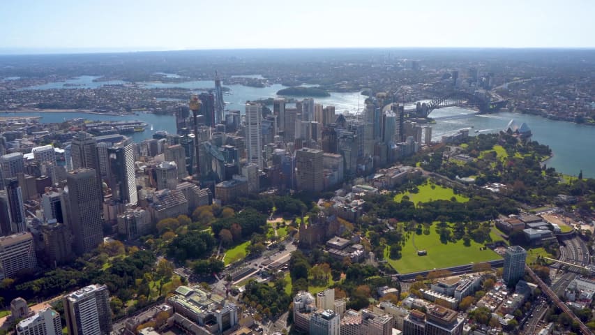 Aerial Image of HYDE PARK AND MACQUARIE STREET