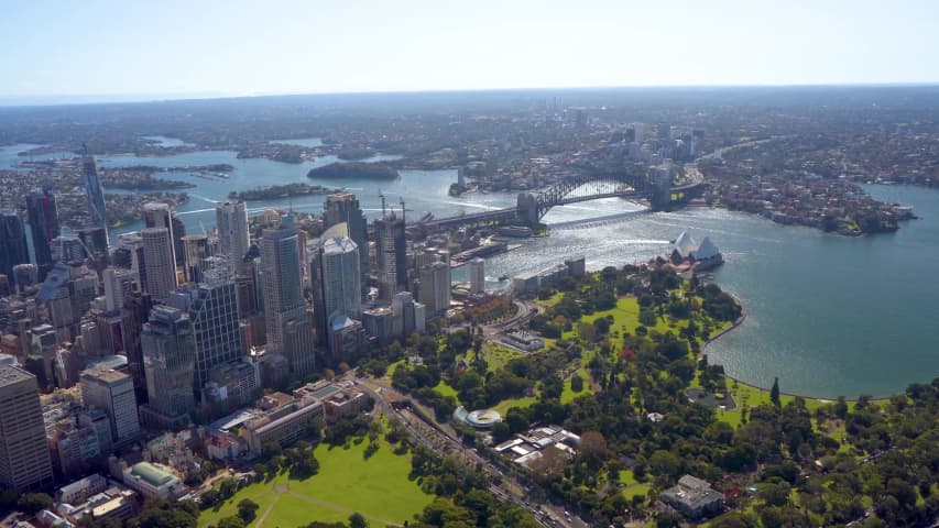 Aerial Image of BENNELONG LAWN THE ROYAL BOTANIC GARDENS