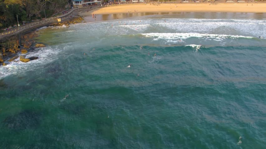 Aerial Image of SOUTH MANLY BEACH SWIMMERS