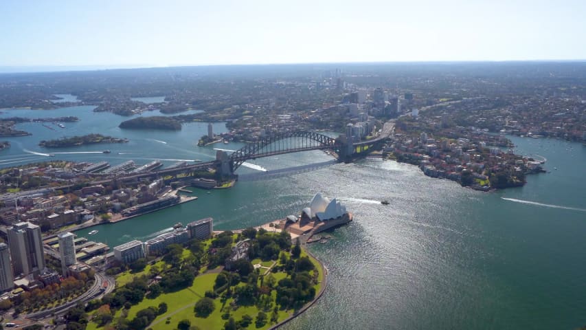 Aerial Image of SYDNEY OPERA HOUSE AND HARBOUR BRIDGE