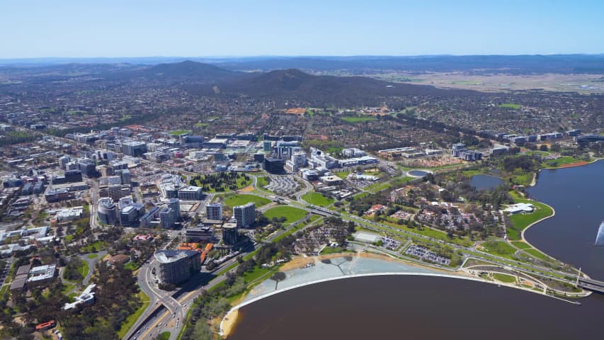 Aerial Image of CANBERRA CBD LOOKING NORTH