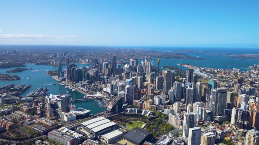 Aerial Image of DARLING HARBOUR AND CBD