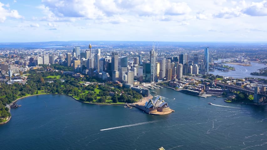 Aerial Image of SYDNEY OPERA HOUSE AND CBD