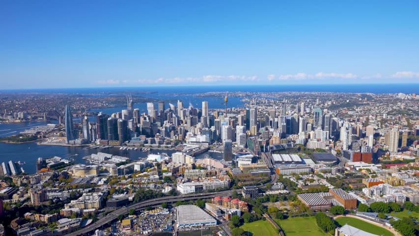 Aerial Image of PYRMONT TO THE CITY.MP4