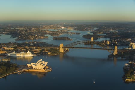 Aerial Image of SYDNEY HARBOUR DAWN