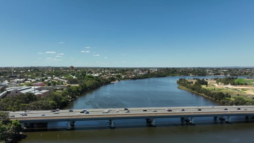 Aerial Image of WINDAN BRIDGE EAST PERTH.