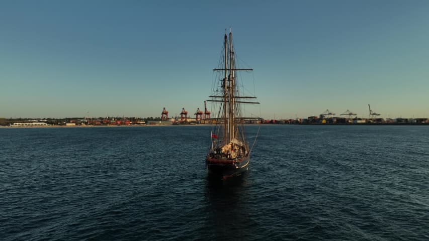 Aerial Image of SAILING SHIP OFF FREMANTLE