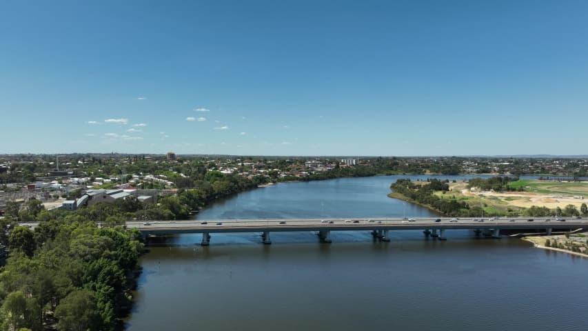 Aerial Image of EAST PERTH AND WINDAN BRIDGE