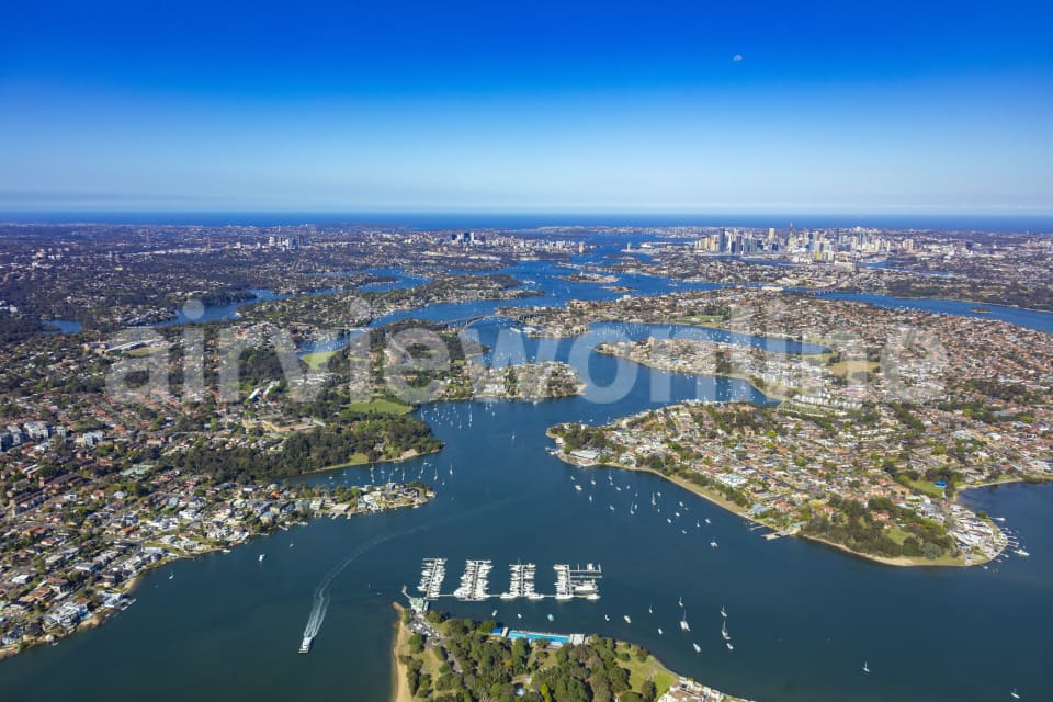 Aerial Image of Parramatta River Hero Shot