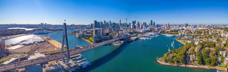 Aerial Image of ANZAC BRIDGE AND CBD PANORAMIC