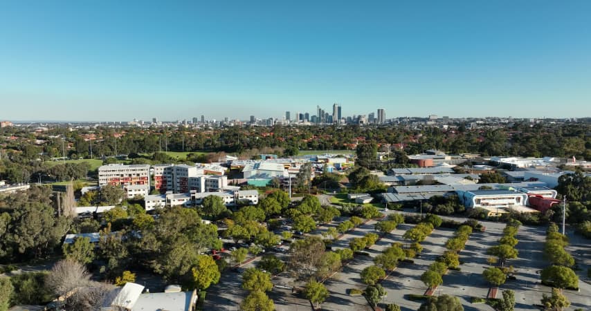 Aerial Image of ECU MOUNT LAWLEY TOWARDS PERTH CBD