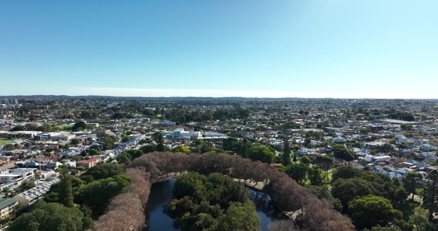 Aerial Image of HYDE PARK PERTH WA FACING WEST