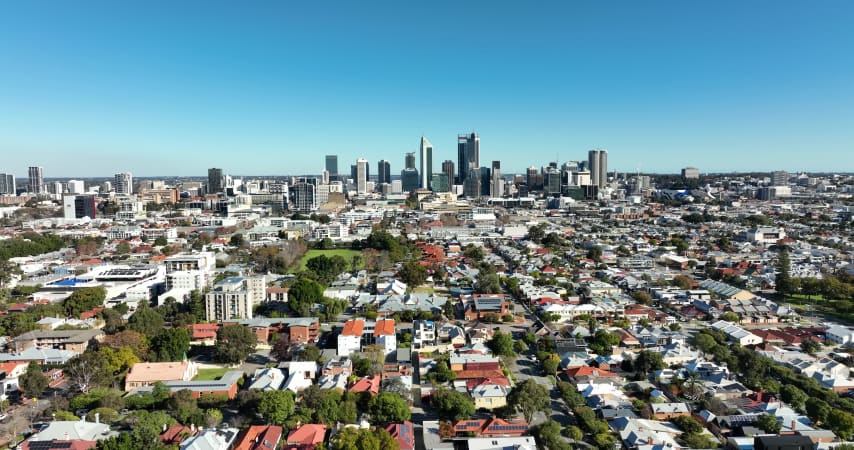 Aerial Image of HIGH GATE TOWARDS PERTH CITY